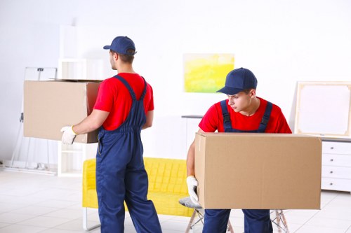 Boxes and stored belongings representing secure storage in Willesden