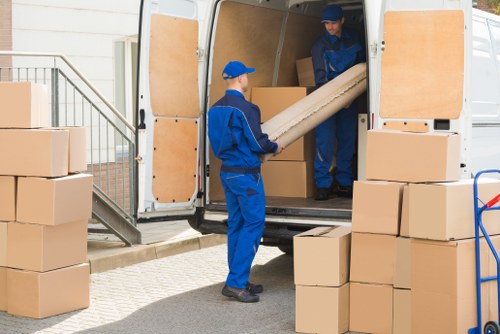 Removal team preparing a house move in Willesden