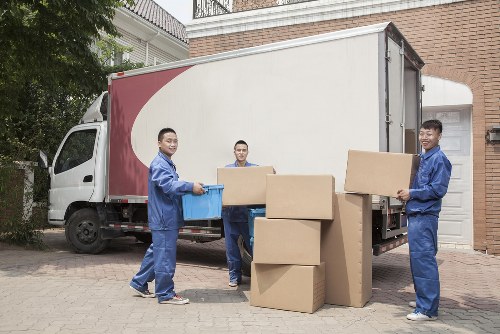 Organised household storage space in Willesden with neatly packed boxes