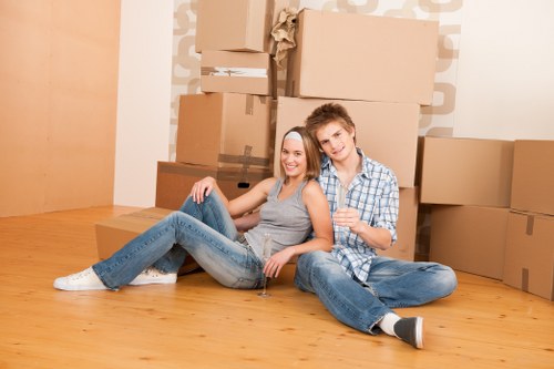 Flat removals team managing apartment move in Willesden