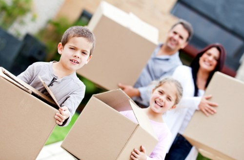 Organized storage space in Willesden for boxes, furniture, and seasonal belongings