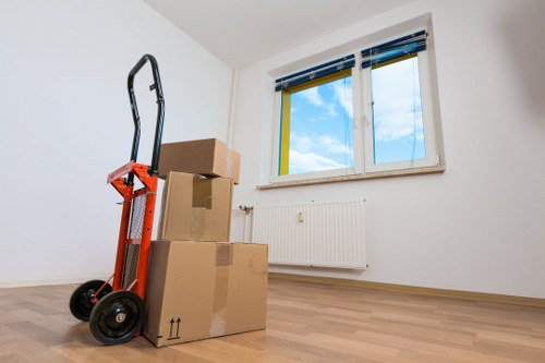 Removal van loading household items during a Willesden relocation